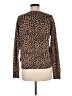 Aqua Animal Print Brown Pullover Sweater Size M - photo 2
