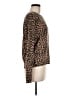 Aqua Animal Print Brown Pullover Sweater Size M - photo 4