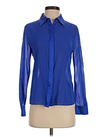 Alice + Olivia Long Sleeve Silk Top (view 1)