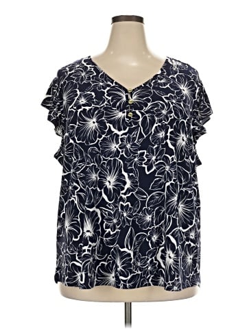 Anne Klein Short Sleeve Blouse (view 1)