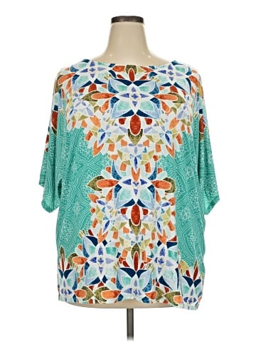 JM Collection Short Sleeve Blouse (view 1)