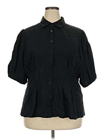 City Chic 3/4 Sleeve Button-Down Shirt (view 1)