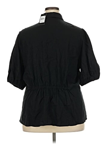 City Chic 3/4 Sleeve Button-Down Shirt (view 2)