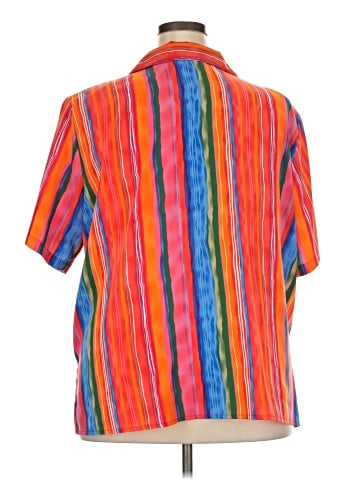 Impressions Short Sleeve Blouse (view 2)