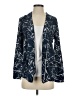 Leith 100% Polyester Print Blue Blazer Size XS - photo 1