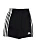 Adidas 100% Polyester Stripes Black Athletic Shorts Size 8 - photo 1