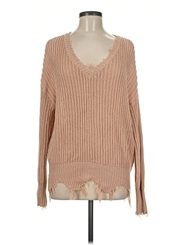 Hem & Thread Pullover Sweater (view 1)