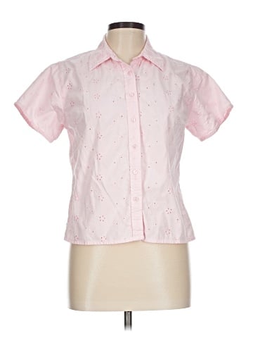 French Cuff Short Sleeve Blouse (view 1)