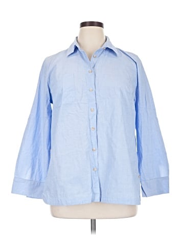 Talbots 3/4 Sleeve Button-Down Shirt (view 1)