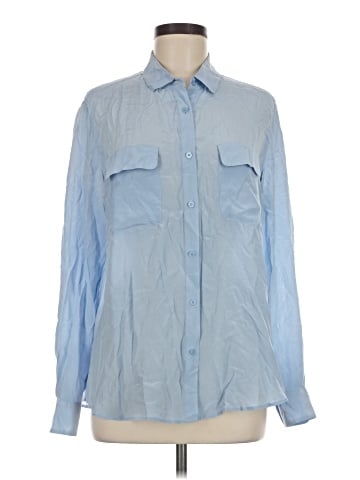 Uniqlo Long Sleeve Silk Top (view 1)