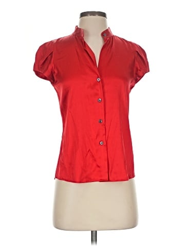 Theory Short Sleeve Silk Top (view 1)