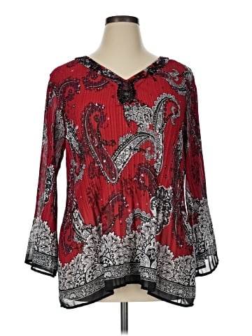 Roz & Ali 3/4 Sleeve Blouse (view 1)