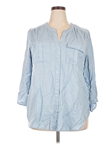 Indigo Rose 3/4 Sleeve Blouse (view 1)