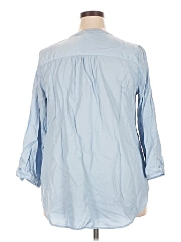 Indigo Rose 3/4 Sleeve Blouse (view 2)