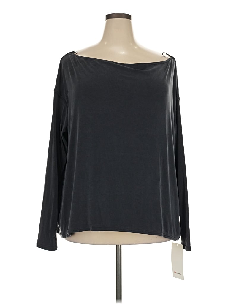 Lululemon Athletica 3/4 Sleeve T-shirt In Black