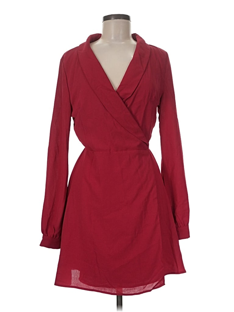 Eesome Casual Dress In Burgundy