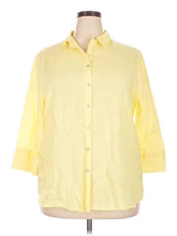 Chico's 3/4 Sleeve Button-Down Shirt (view 1)