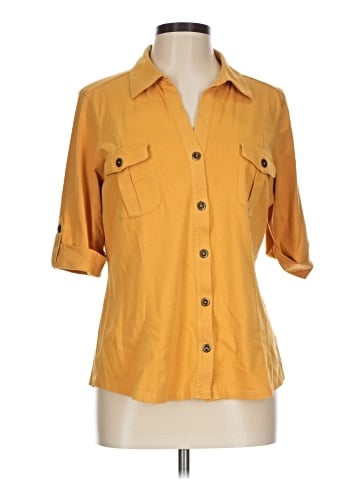 Style&Co 3/4 Sleeve Button-Down Shirt (view 1)