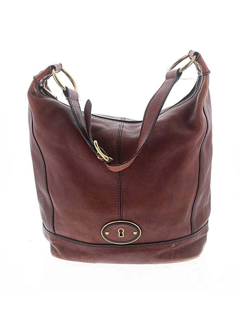 Pre-owned Fossil Leather Hobo Bag In Brown