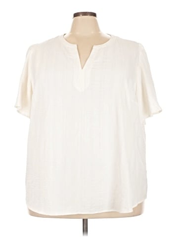 Como Black Short Sleeve Blouse (view 1)