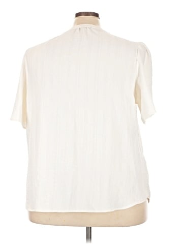 Como Black Short Sleeve Blouse (view 2)
