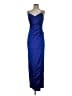 Xscape 100% Polyester Solid Blue Cocktail Dress Size 2 - photo 1