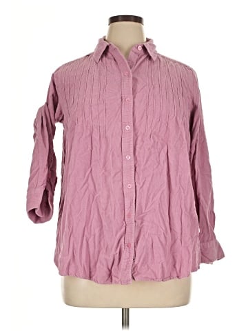 Woman Within 3/4 Sleeve Button-Down Shirt (view 1)