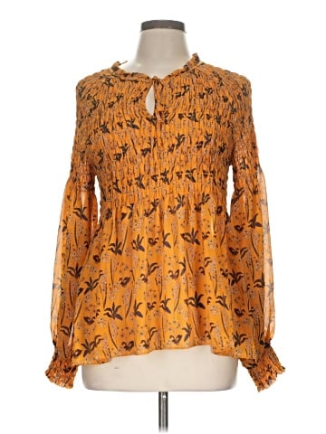 Rose + Olive Long Sleeve Blouse (view 1)