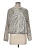 Ann Taylor LOFT Metallic Silver Jacket Size Med Petite - photo 1