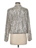 Ann Taylor LOFT Metallic Silver Jacket Size Med Petite - photo 2