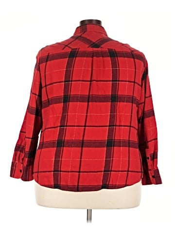 Ava & Viv 3/4 Sleeve Button-Down Shirt (view 2)