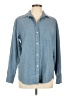 Grayson 100% Polyester Blue Long Sleeve Blouse Size Lg (4) - photo 1
