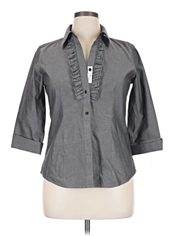 Foxcroft 3/4 Sleeve Button-Down Shirt (view 1)