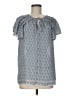Max Studio Blue Short Sleeve Blouse Size M - photo 1