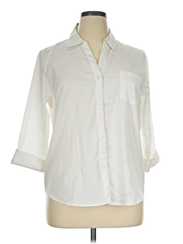 Anne Klein 3/4 Sleeve Button-Down Shirt (view 1)