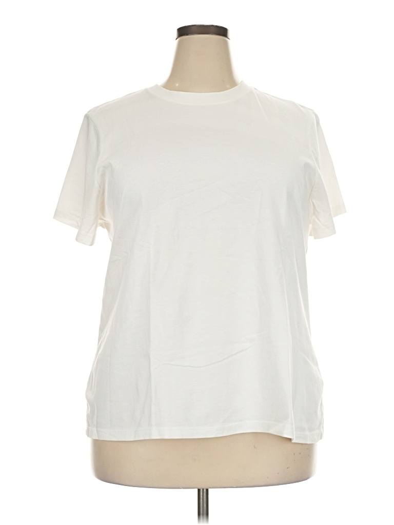 Pre-owned L.l.bean Short Sleeve T-shirt In Ivory