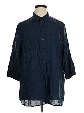 Chico's 3/4 Sleeve Button-Down Shirt (view 1)