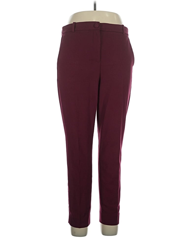 Pre-owned J.crew 365 Casual Pants In Burgundy