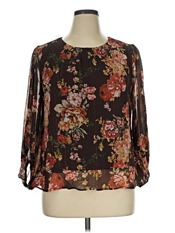 En Focus Studio 3/4 Sleeve Blouse (view 1)