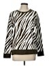 Talbots 100% Cotton Animal Print Brown Pullover Sweater Size L - photo 1