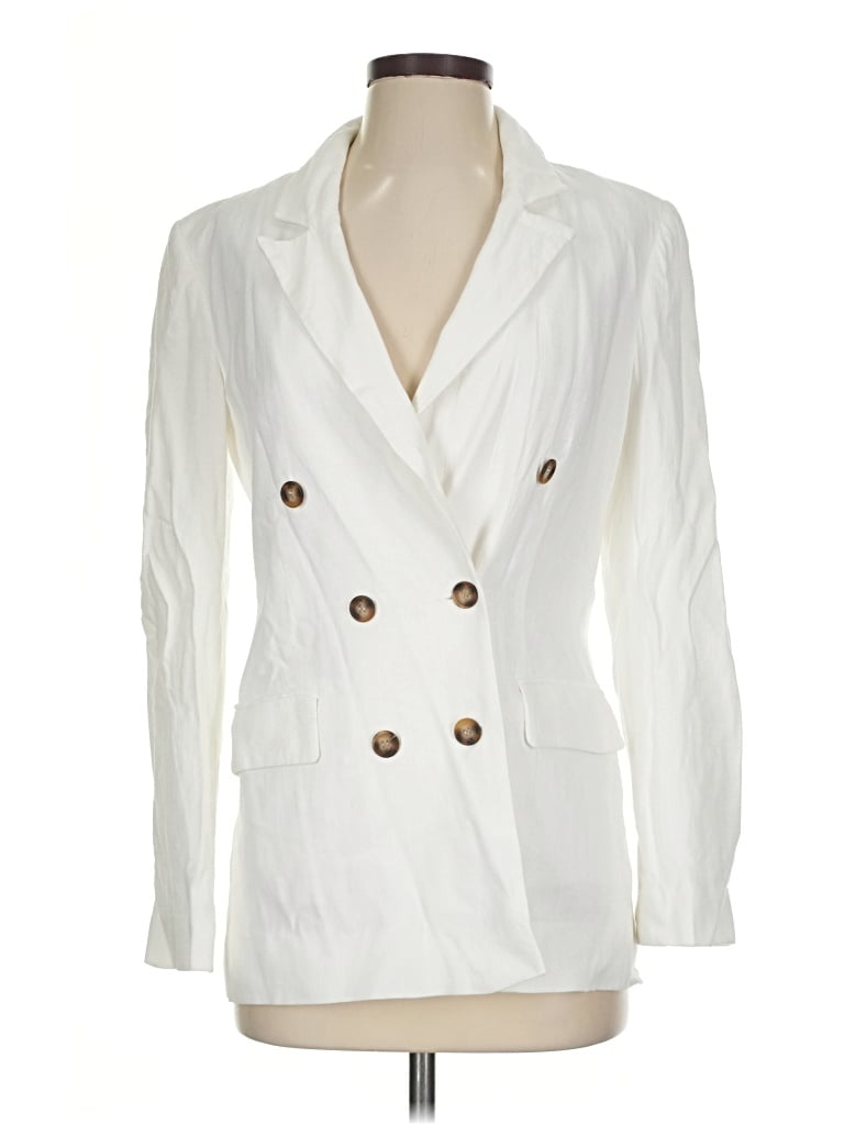 Pre-owned Topshop Blazer Jacket In White