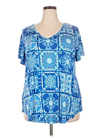 JM Collection Short Sleeve Blouse (view 1)