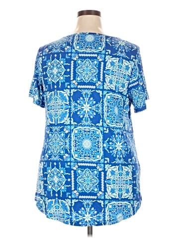 JM Collection Short Sleeve Blouse (view 2)
