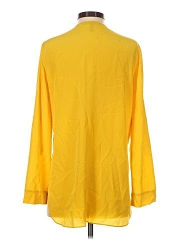 BCBGMAXAZRIA Long Sleeve Silk Top (view 2)