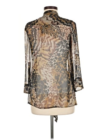 Elizabeth and James 3/4 Sleeve Silk Top (view 2)
