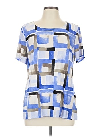 JM Collection Short Sleeve Blouse (view 1)