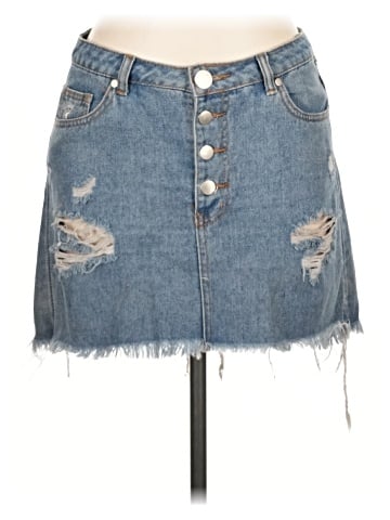 Signature 8 Denim Skirt (view 1)