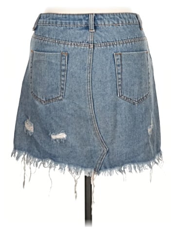 Signature 8 Denim Skirt (view 2)
