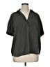 Max Studio 100% Polyester Gray Short Sleeve Blouse Size 1X - photo 1