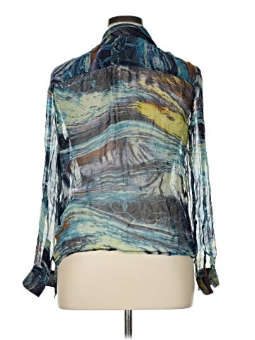 Alberto Makali Long Sleeve Silk Top (view 2)
